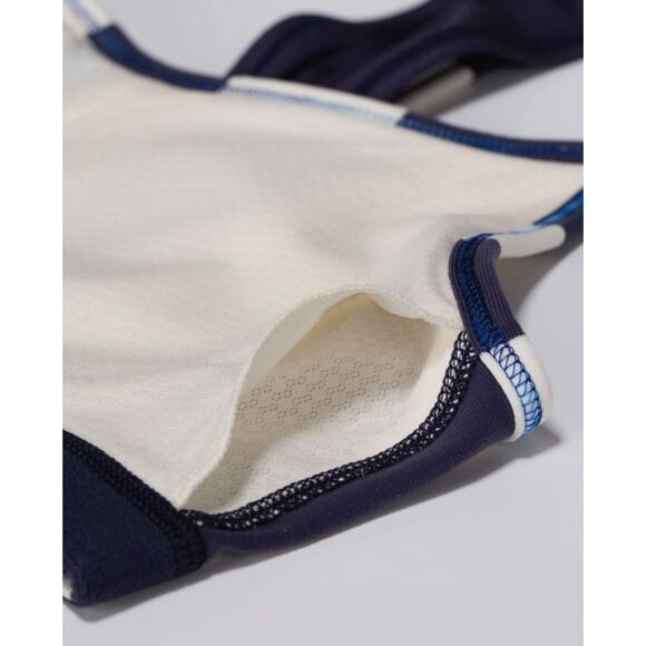 Lululemon No Limits Cadet Blue/Steep Stripe Horizontal Tank Size 6 - Picture 5 of 6